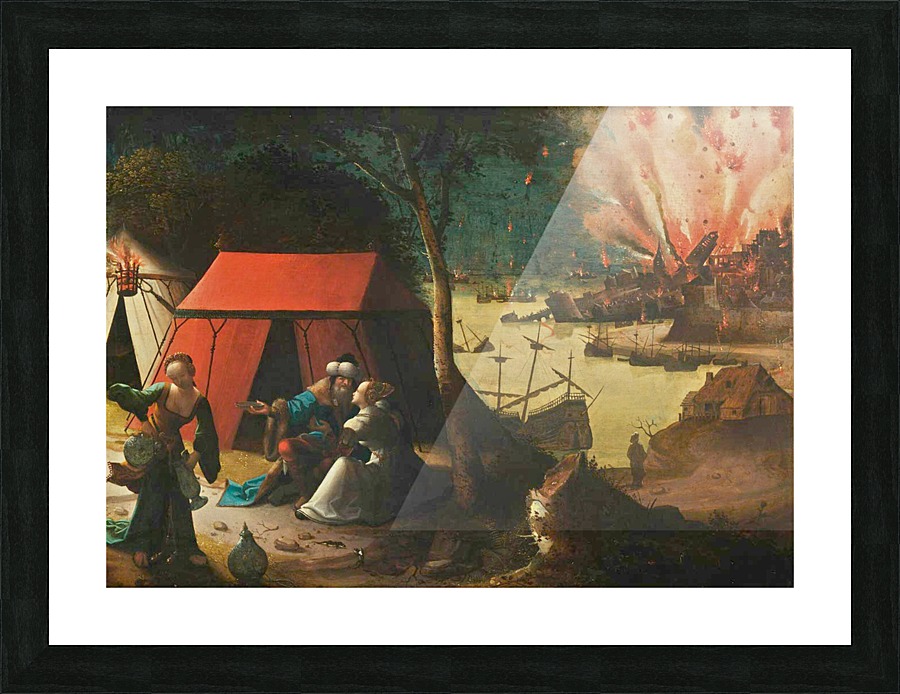 Lot and his daughters Picture Frame print