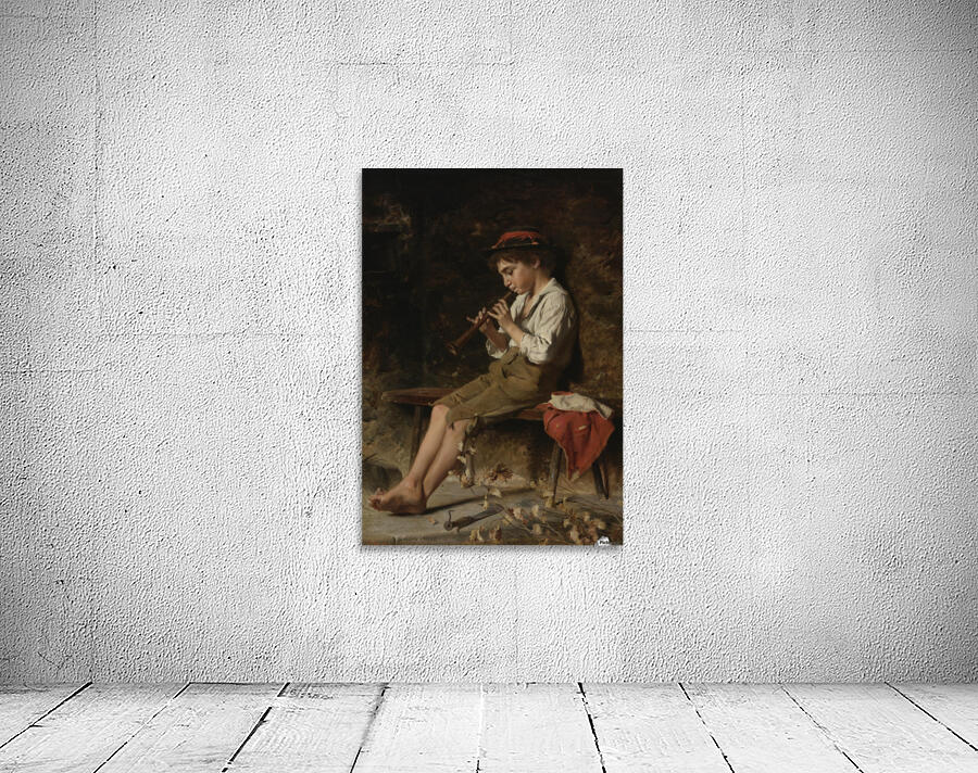Boy playing clarinet Wall Preview