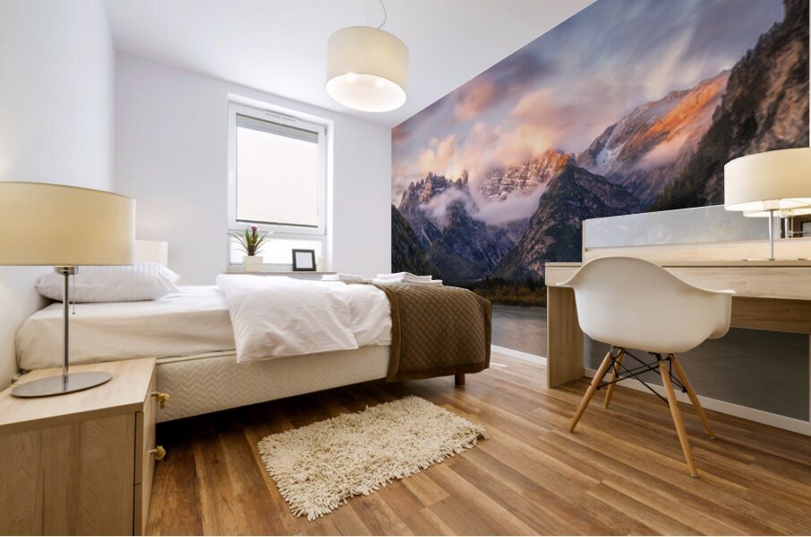 Golden Peaks Mural print