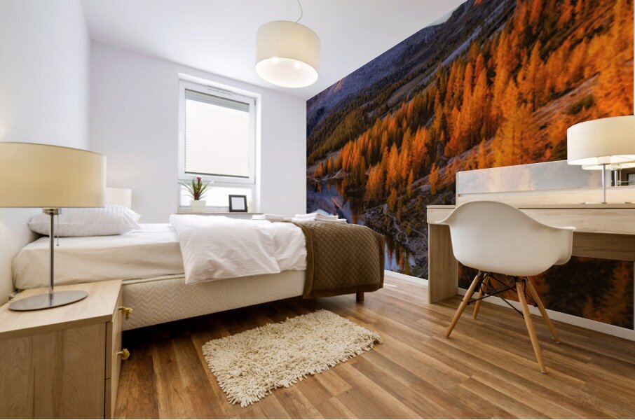 Larchfire Dawn Mural print
