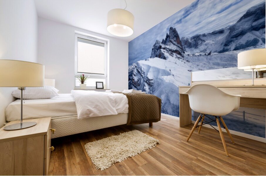 Seceda Winter Blues Mural print
