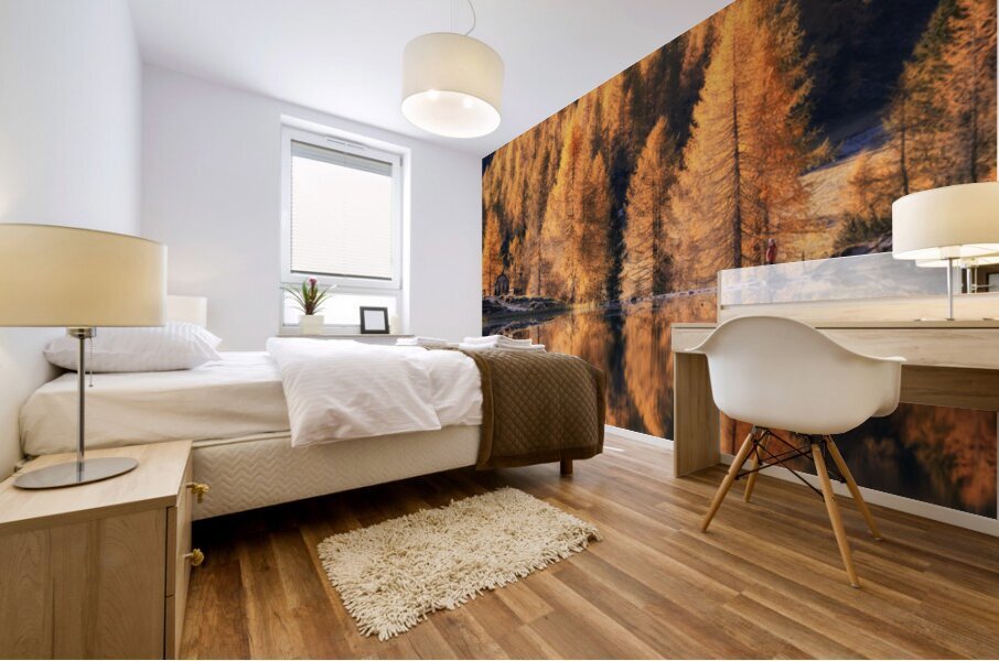 When Autumn Mirrors Mural print