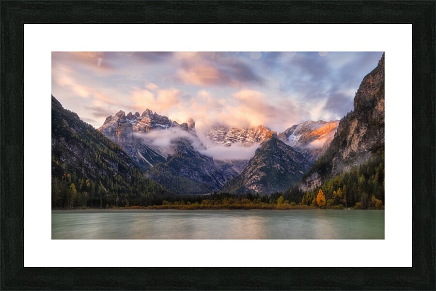 Golden Peaks Picture Frame print