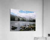 Clouds Over Snow Dusted Mountains Acrylic Print