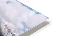 Clouds Over Snow Dusted Mountains HD Metal print