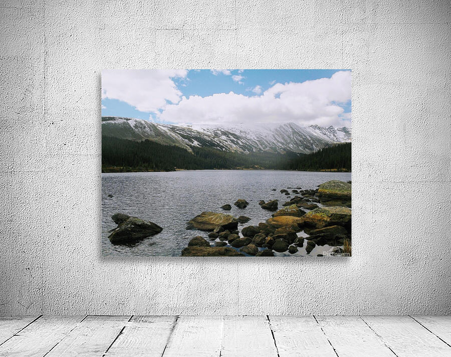 Clouds Over Snow Dusted Mountains Wall Preview