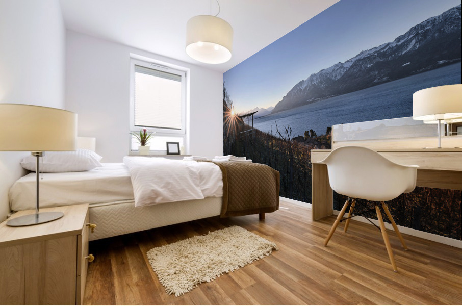 Sunset in Lavaux Mural print