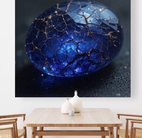 Celestial Sapphire: A Cracked Universe by HamdiArt