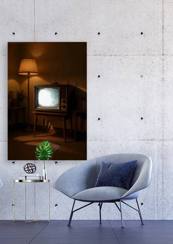 Vintage 1960s Television Set Print by Artful Vision