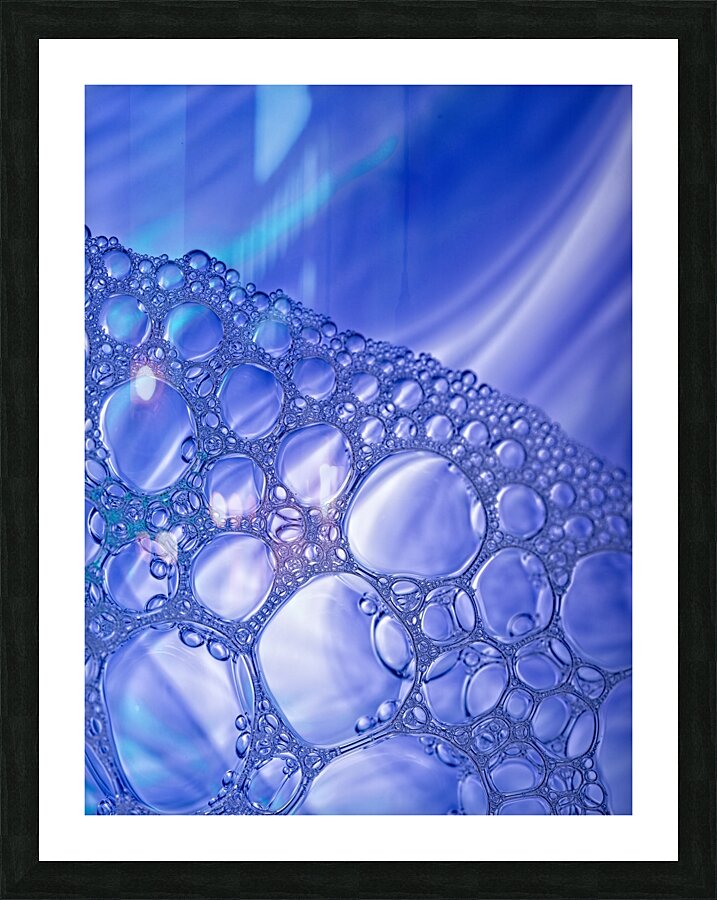 Bubble Blue Picture Frame print