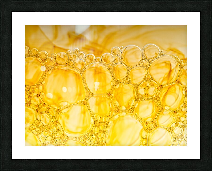 Yellow Bubble Flow Picture Frame print