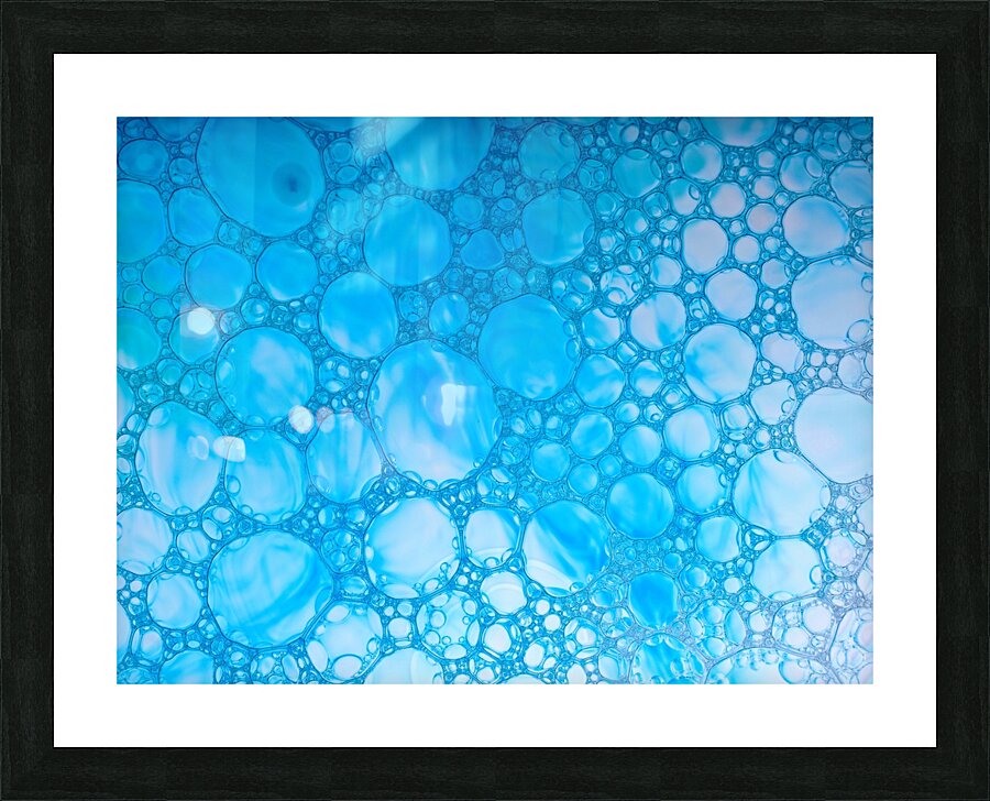 Bubble Blue 2 Picture Frame print