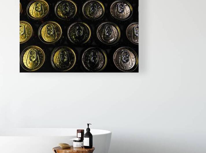 Droplet Can Tops - gold and platinum by Peter Blottman