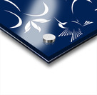 Hummingbird Pattern On Navy Blue Background Acrylic print