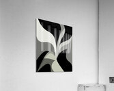 Black and Gray Abstract Swirls Acrylic Print