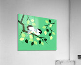 Chickadees On Tree Branch Acrylic Print