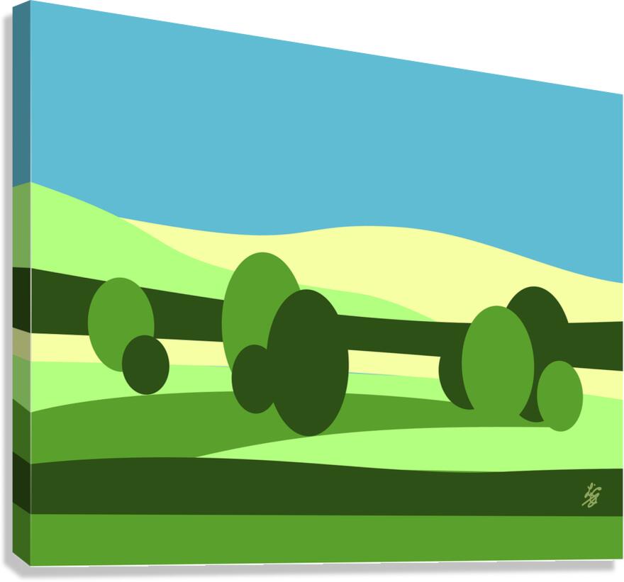 Abstract Bush Landscape Canvas Print