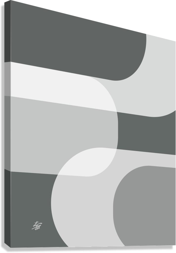 Gray Tone Modern Abstract Canvas Print