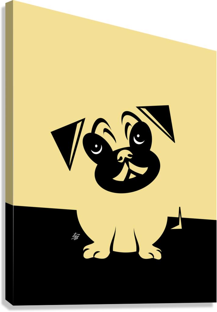 Stylized Pug Art Canvas Print
