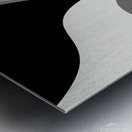 Black and Gray Abstract Swirls Metal print