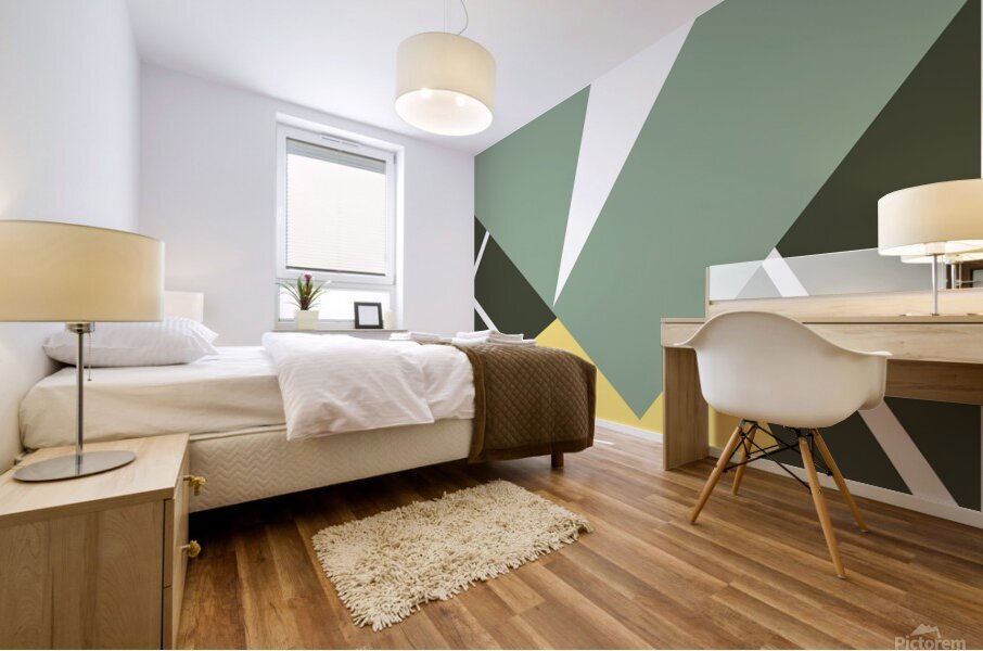 Geometric Abstract Shapes Mural print
