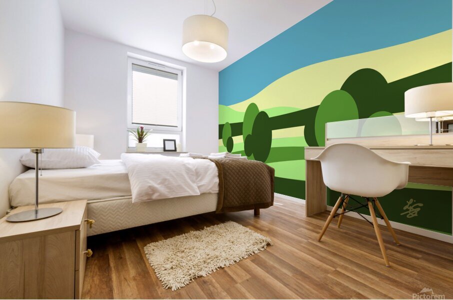 Abstract Bush Landscape Mural print