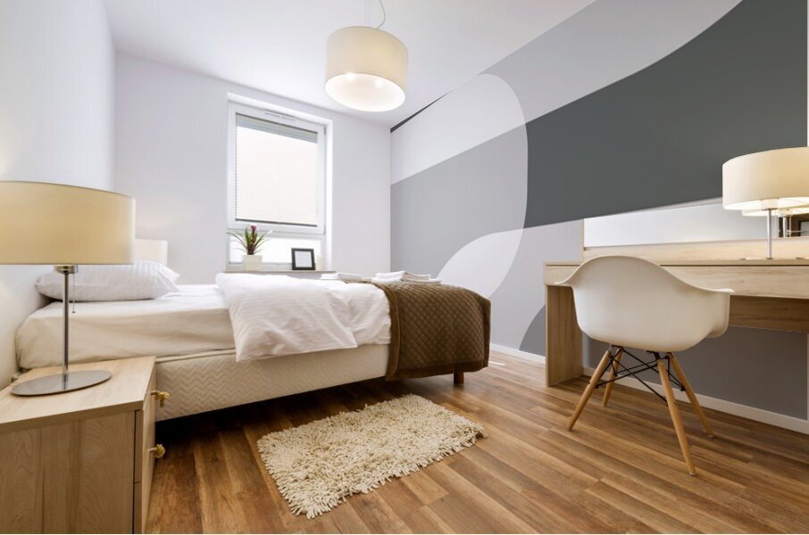 Gray Tone Modern Abstract Mural print