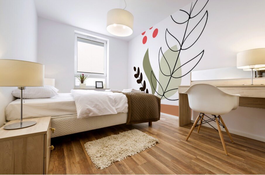 Boho Botanical Abstract Mural print