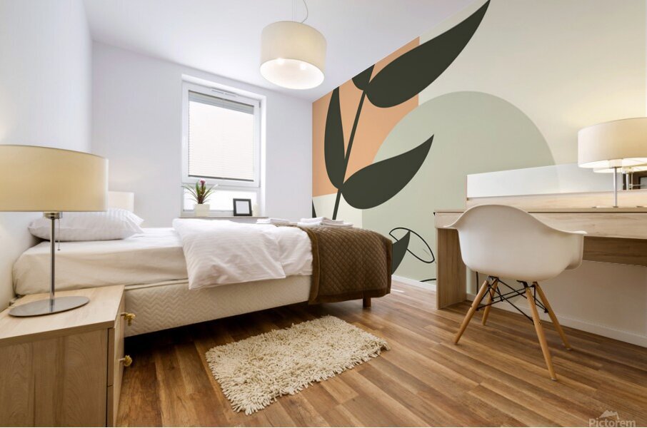 Modern Botanical Abstract Mural print