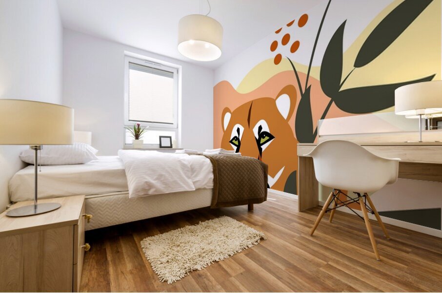 Abstract Mountain Lion Mural print