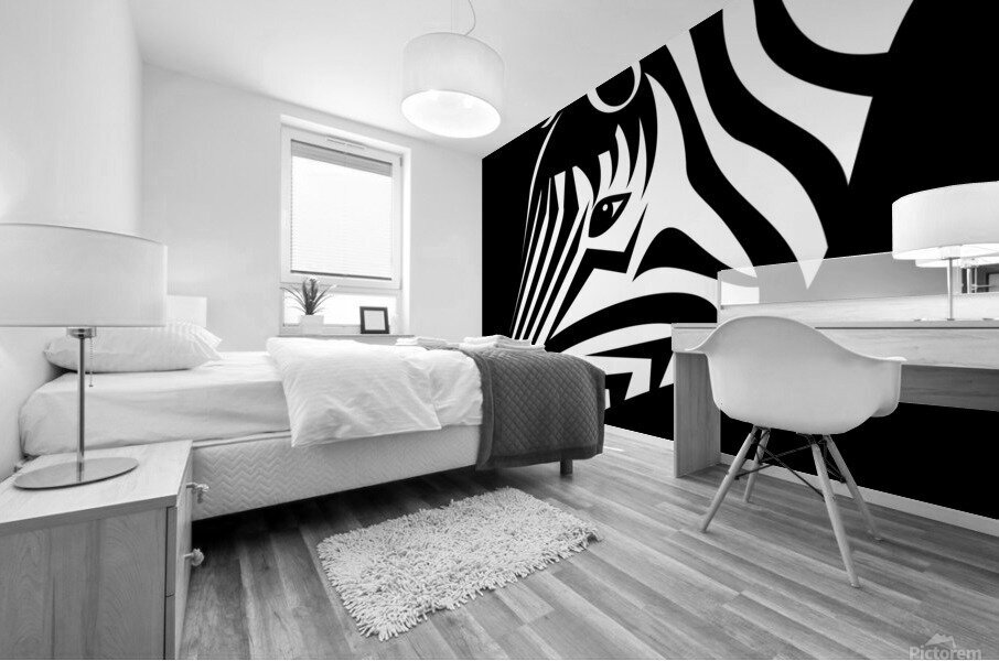 Zebra Portrait Mural print