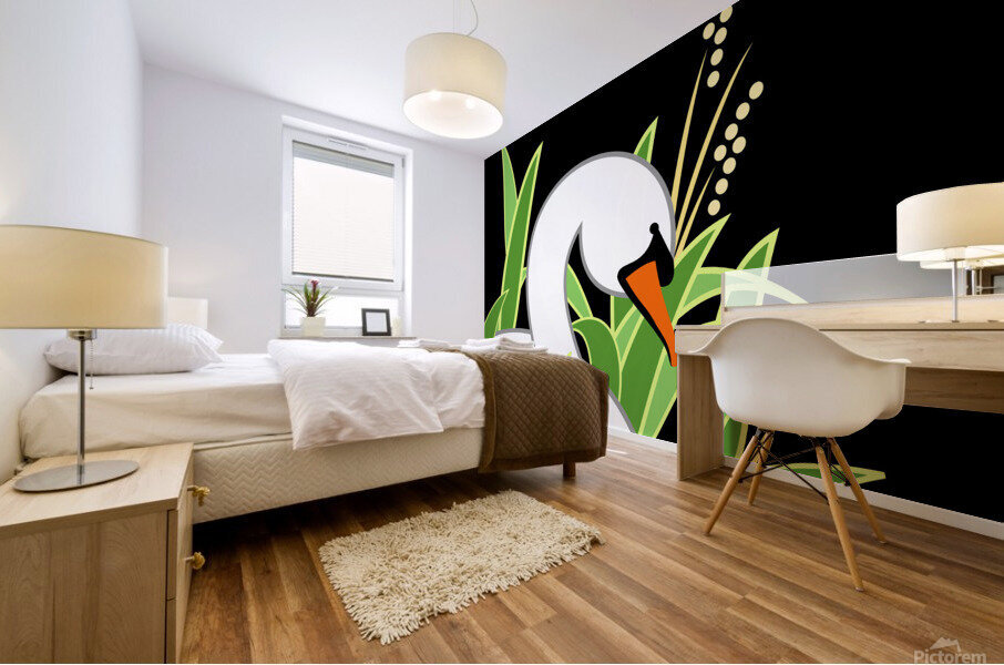 White Swan Mural print
