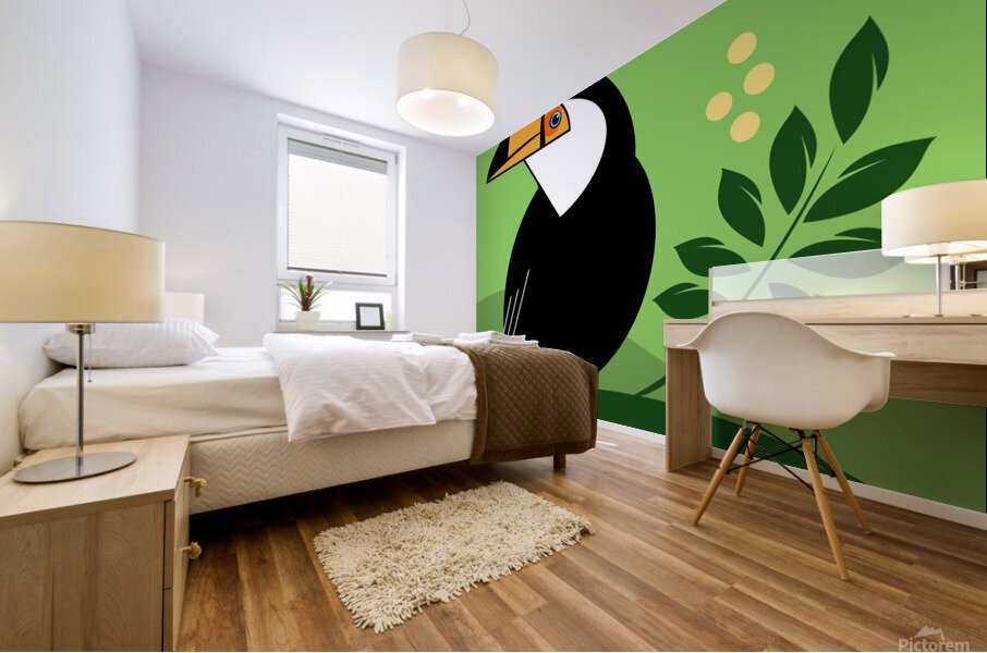 Stylized Toucan Mural print