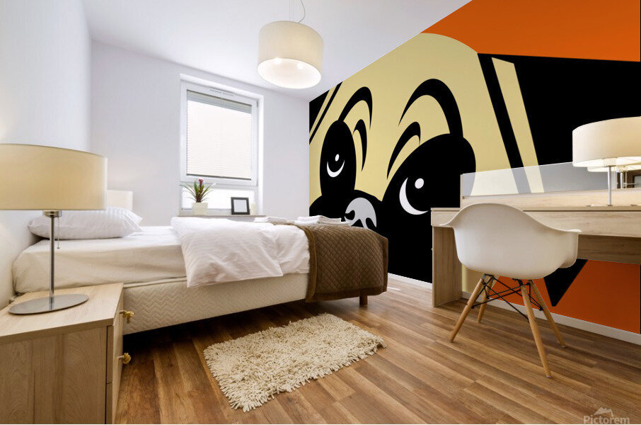 Pug Portrait Mural print