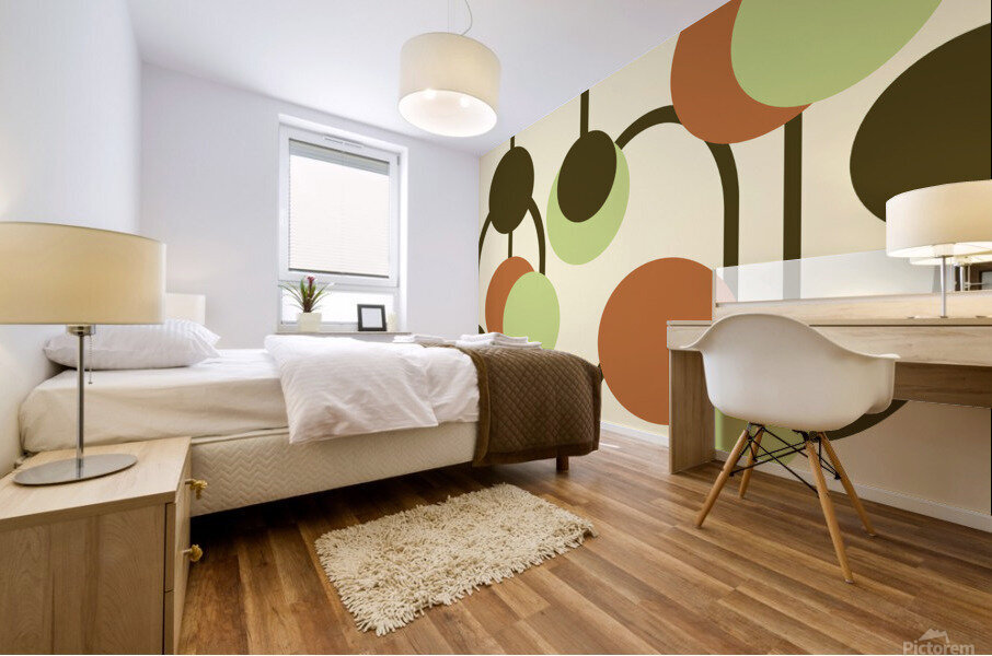 Chandelier Circle Abstract Mural print