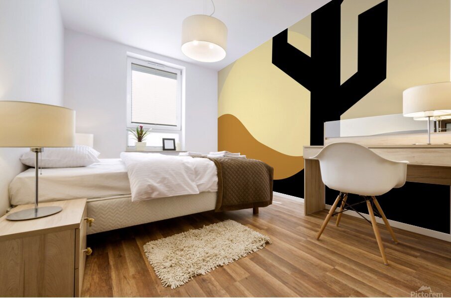 Desert Cactus Landscape Abstract Mural print