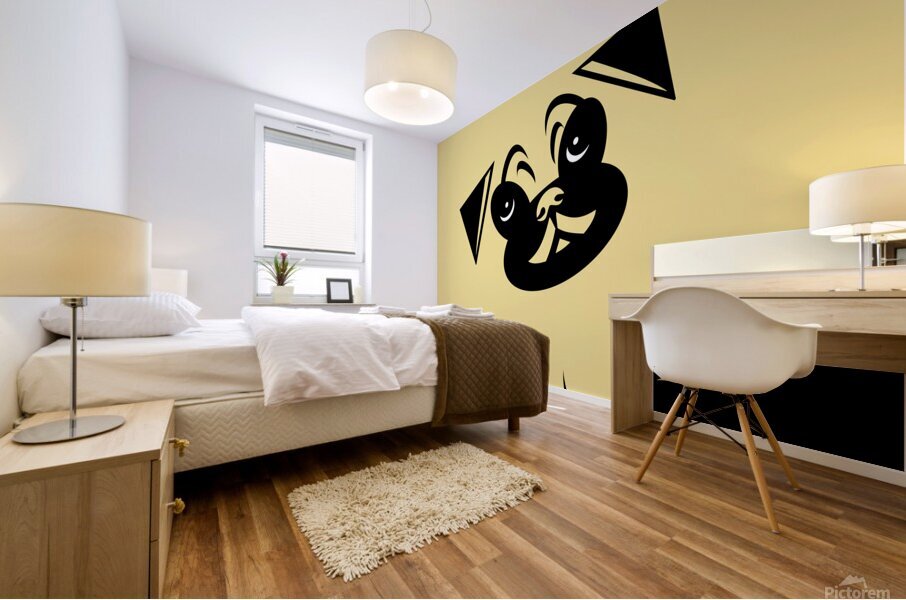 Stylized Pug Art Mural print
