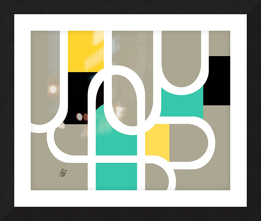 Abstract Block Colors Picture Frame print