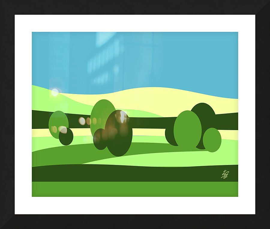 Abstract Bush Landscape Picture Frame print