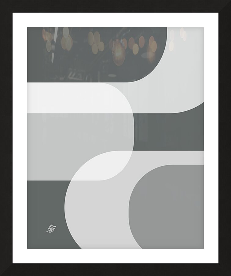 Gray Tone Modern Abstract Picture Frame print