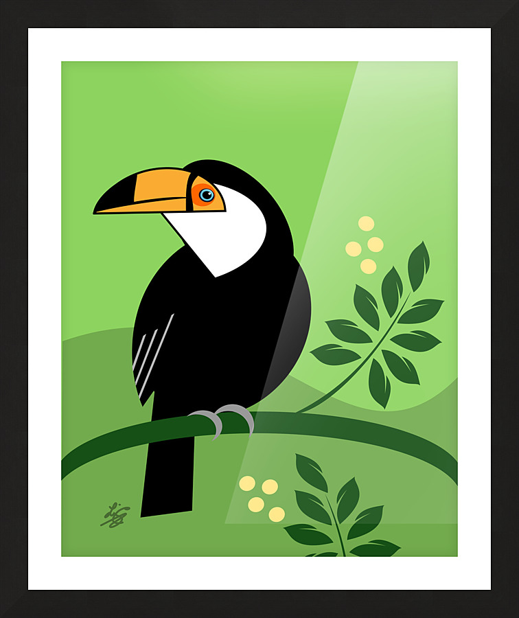 Stylized Toucan Picture Frame print