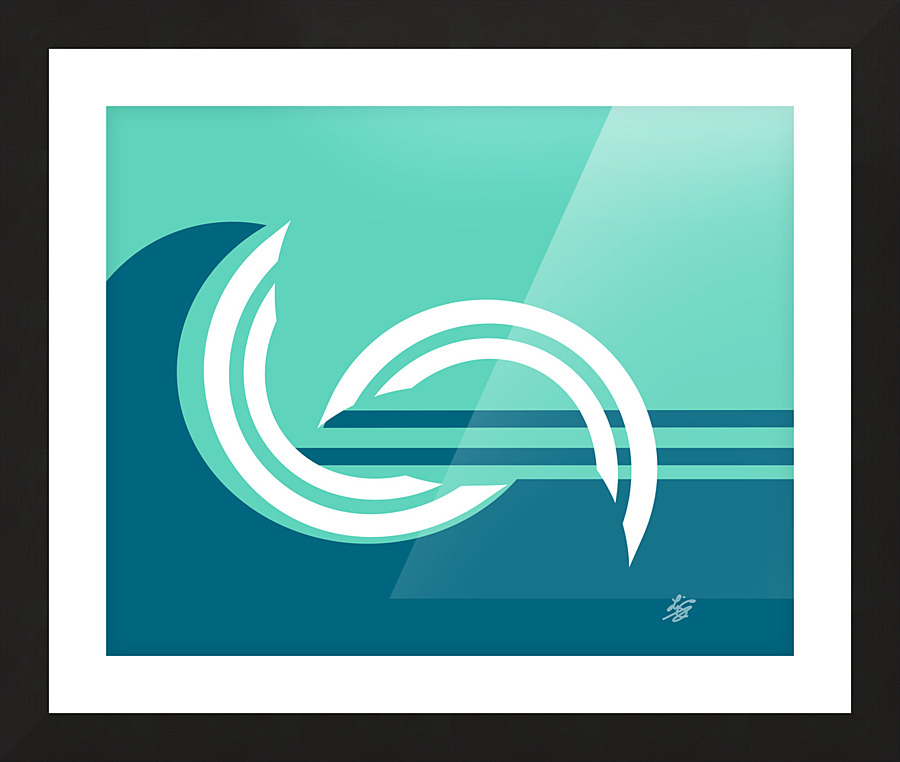 Ocean Wave Abstract Picture Frame print