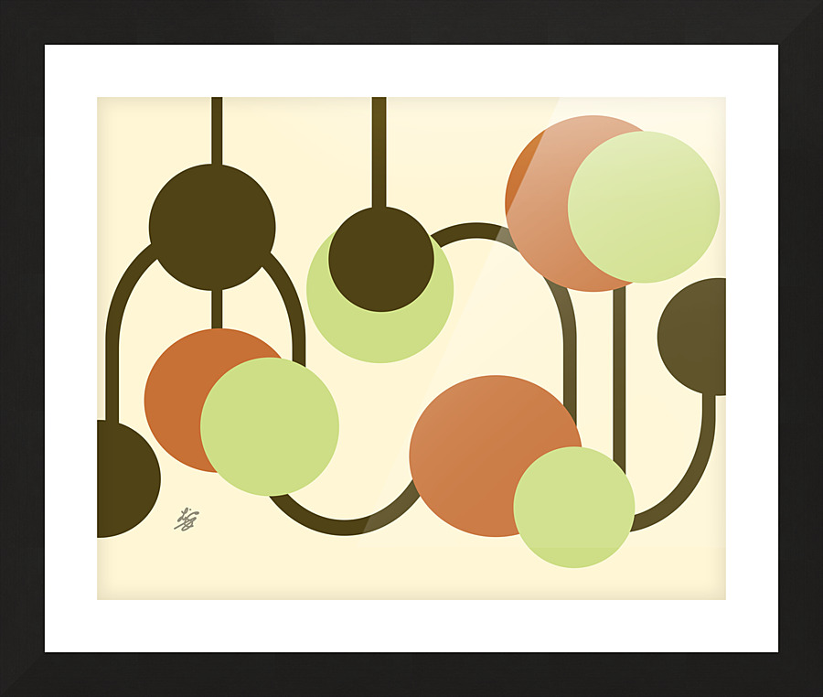 Chandelier Circle Abstract Picture Frame print