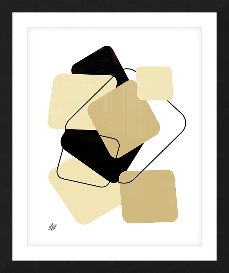 Random Square Abstract Picture Frame print