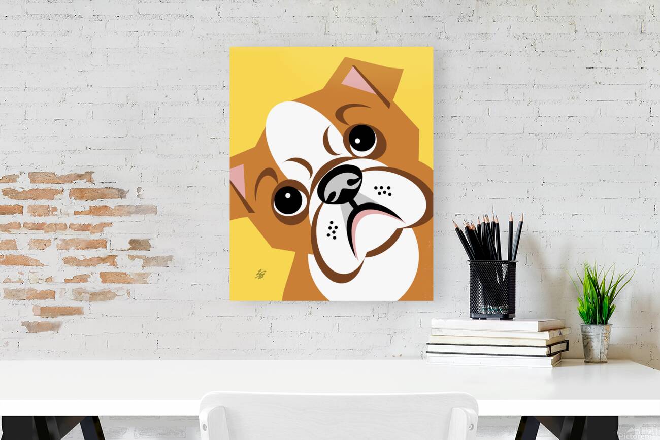 Vector Bulldog Portrait Reproduction