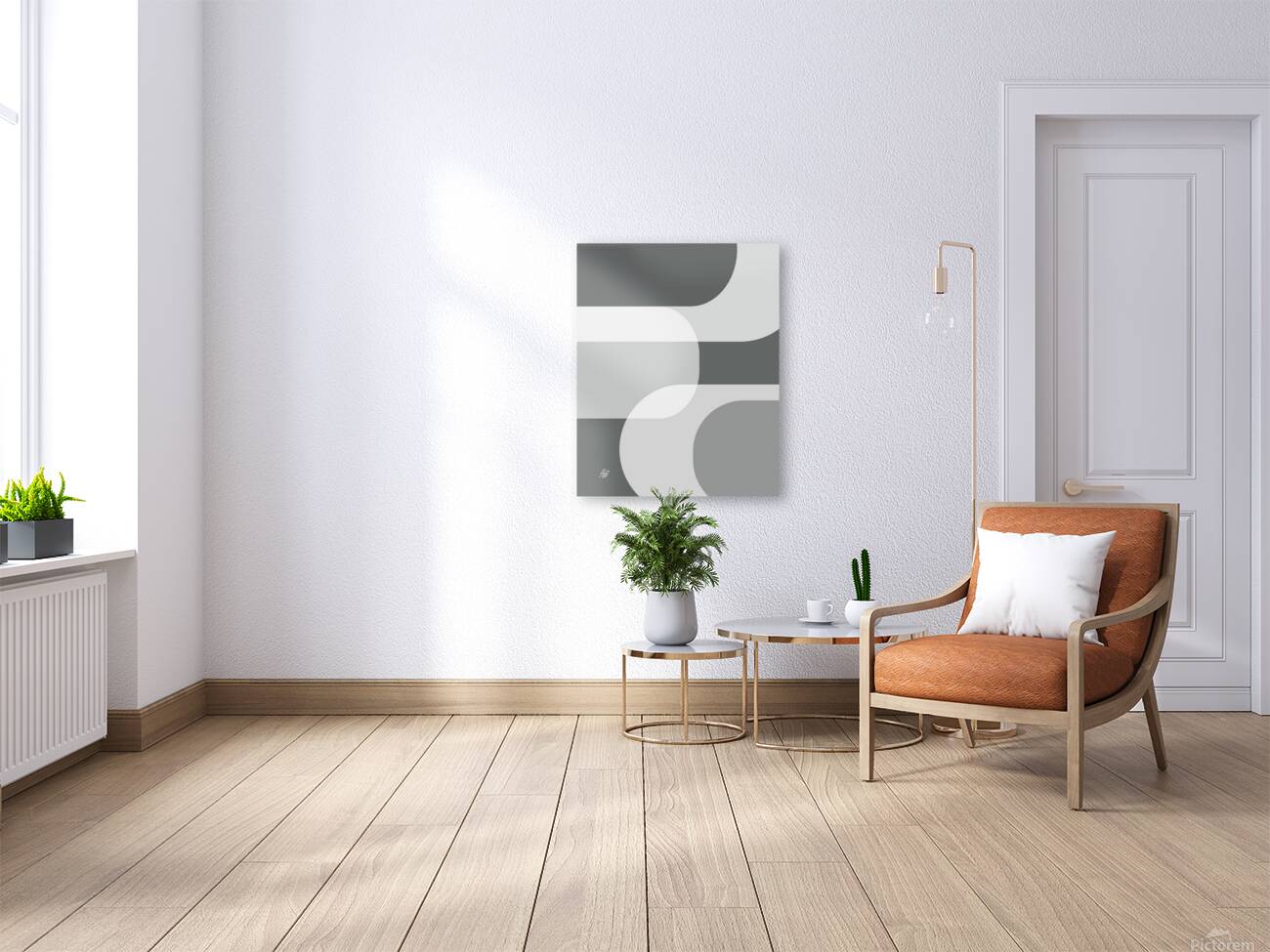 Gray Tone Modern Abstract Reproduction
