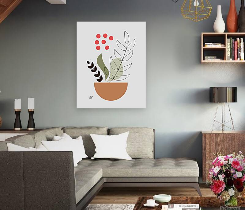 Boho Botanical Abstract Reproduction