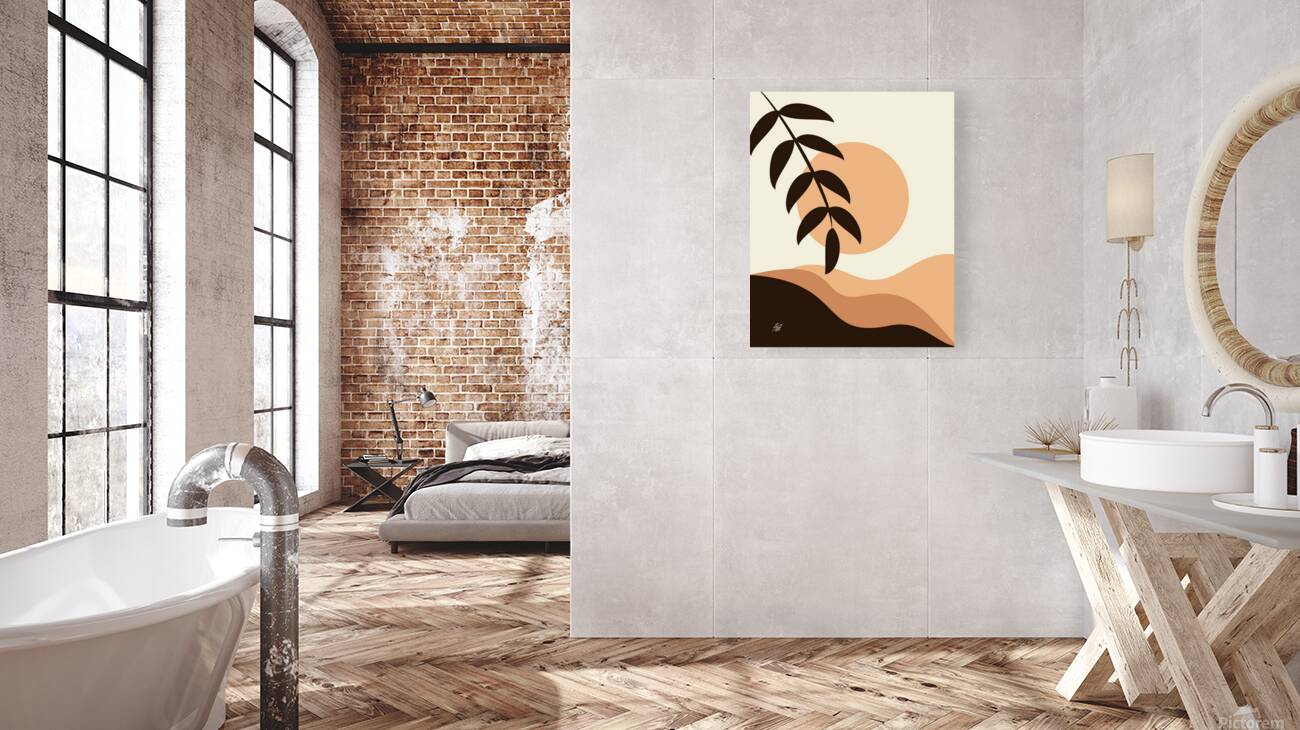 Botanical Leaf Boho Abstract Reproduction