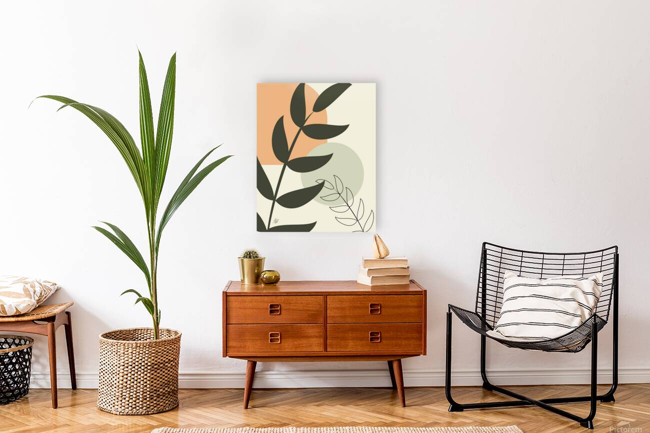 Modern Botanical Abstract Reproduction