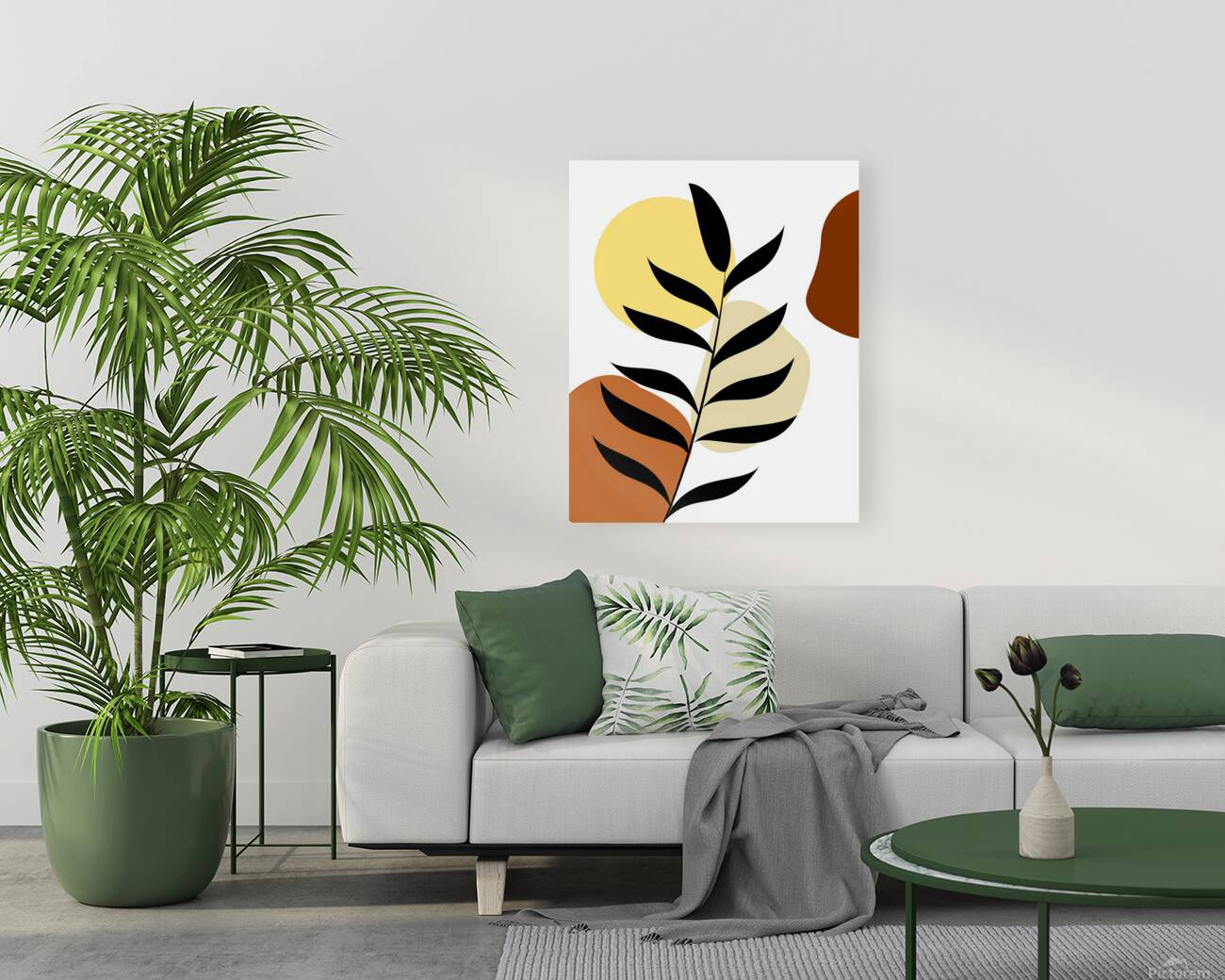 Boho Leaf Art Reproduction